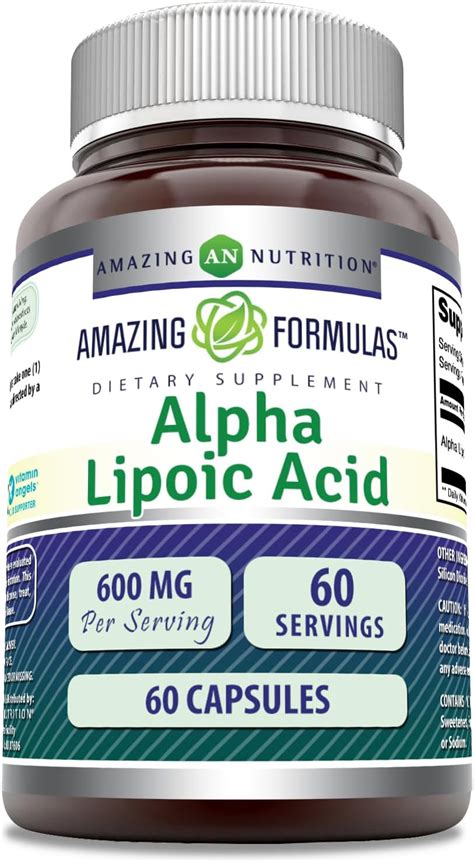 Amazon Amazing Formulas Alpha Lipoic Acid 600 Mg Per Serving