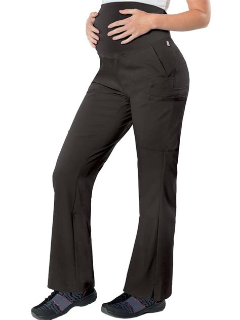 Landau Urbane Womens Maternity Scrub Pant Stretchy Waistband With 4