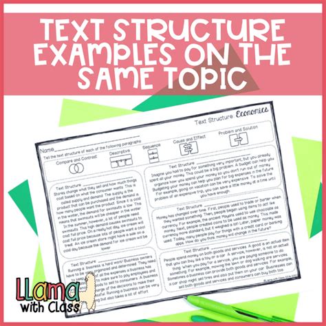 How to Teach Text Structure - Introduction Lesson Plan with Free ...