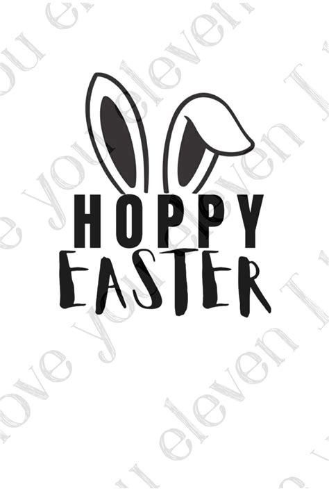 Hoppy Easter Svg Easter Cut File For Cricut Silhouette Cameo Scan N