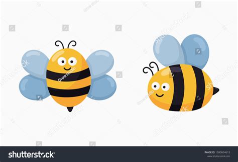 Cute Baby Bee Cartoon Isolated On Stock Vector (Royalty Free) 1580604613 | Shutterstock