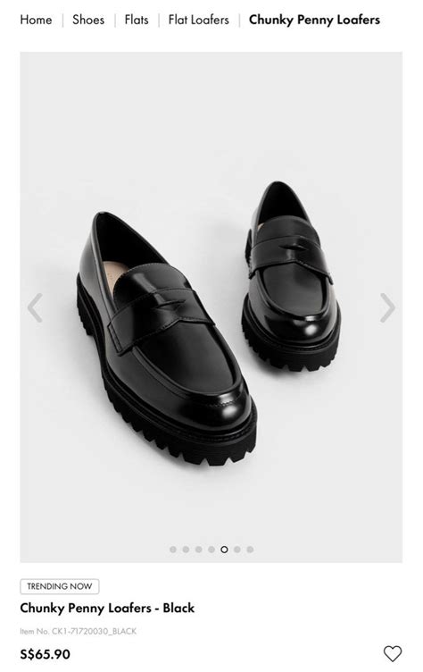 Ck Chunky Penny Loafers Black Women S Fashion Footwear Loafers On Carousell