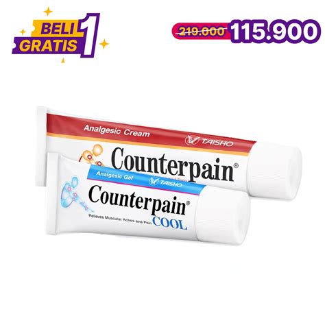 Counterpain Cream 120 G Counterpain Cool Gel 30 G Kegunaan Efek