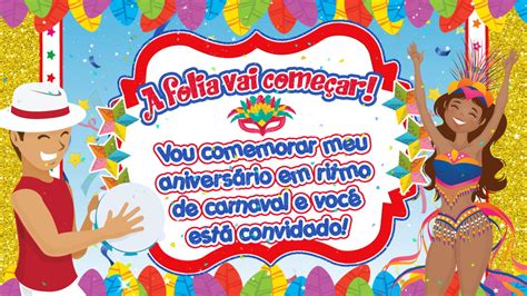 Convite Animado Carnaval Adulto Elo Produtos Especiais