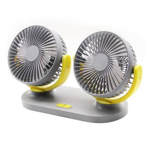 12v Double Headed Car Fan For All Vehicle Type 360 Degree Rotation Car Fan Cooler Foldable