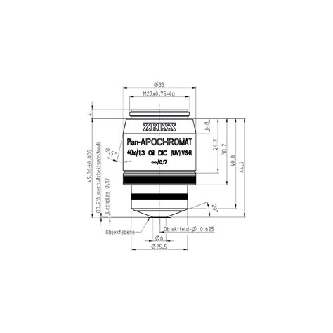 Zeiss Objective Objektiv Plan Apochromat Dic Incl Cover Glasses