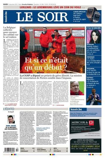 Journal Le Soir édition Numérique Et Pdf