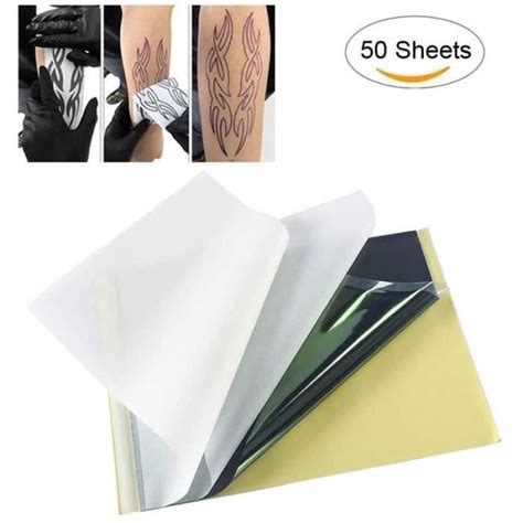 STENCIL PAPIER FEUILLE DE TRANSFERT THERMIQUE 50 Feuilles Papier