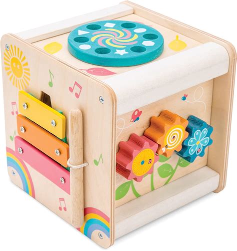 Le Toy Van Wooden Multi Sensory Activity Cube Never Knowingly Concise