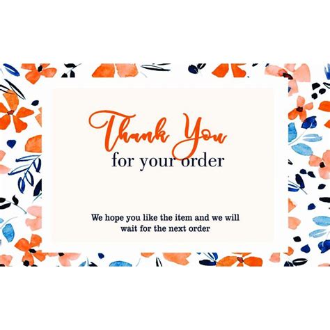 Jual Thankyou Card Thank You Card Thankyou For Your Order Thank You For