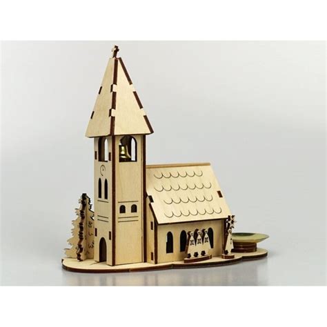 Bastelset Basteln Weihnachten Holz Kirche