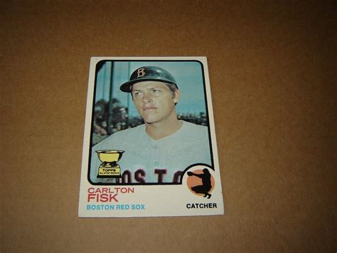 1973 Topps 193 Carlton Fisk EXC Shape Boston Red Sox Catcher Hall Of