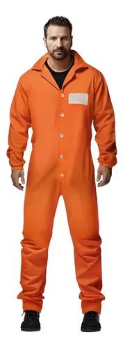 Disfraz De Mono De Prisi N Naranja For Hombre Traje De Recluso De