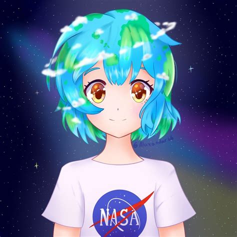 Earth Chan By Alaxandar666 Earth Chan Earth Drawings Space Anime