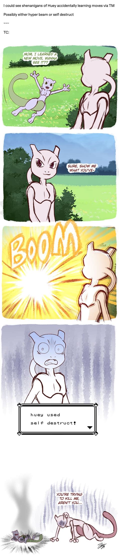 Huey Learned By Tc On Deviantart Mew And Mewtwo Pokemon Mewtwo