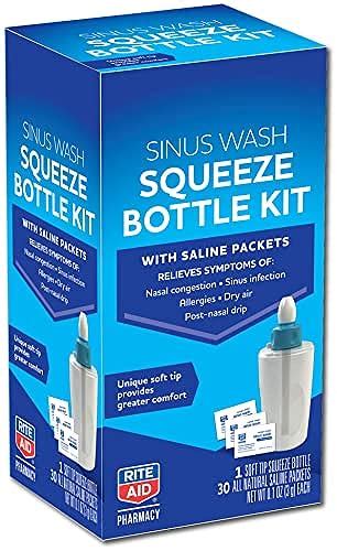 Rite Aid Nasal Rinse Sinus Relief Kit 1 Bottle And 30 Saline Packets