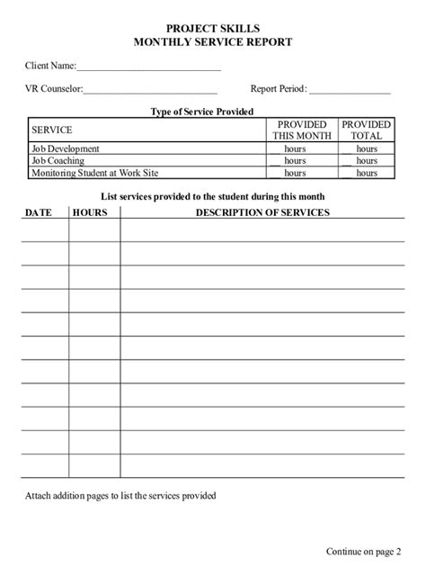 Fillable Online Dhs Sd 3 Smart Monthly Report Templates How To Write And Freefree 16 Service