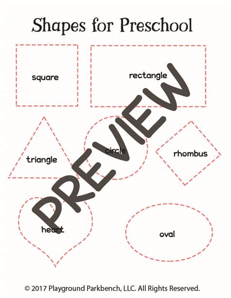 teaching shapes reference printable