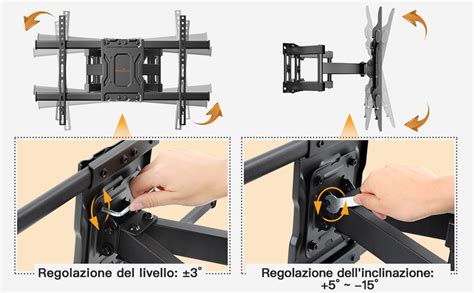 Perlegear Supporto Da Parete Per TV Con Braccio Girevole Ed Estendibile