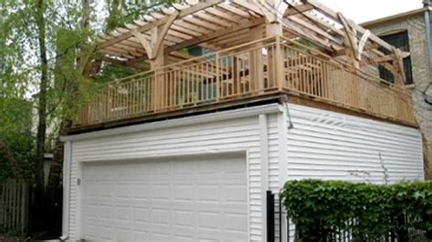 Garages Reverse Gable Flat Roof Deck Custom - JHMRad | #46001