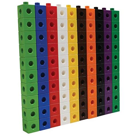 Edxeducation Linking Cubes Set Of 100 Math Manipulatives For