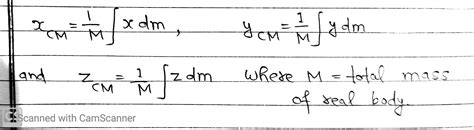 Relation Between Position Vectors Of Particles And Centre Of Mass