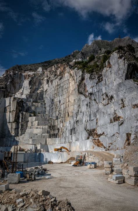 A White Marble Quarry In Apuan Alps Carrara Italy Editorial Stock