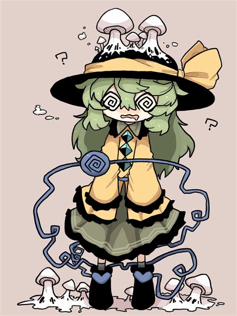 Hypnohub Confused Drool Female Only Femsub Green Hair Hat Koishi Komeiji Mushroom Open Mouth