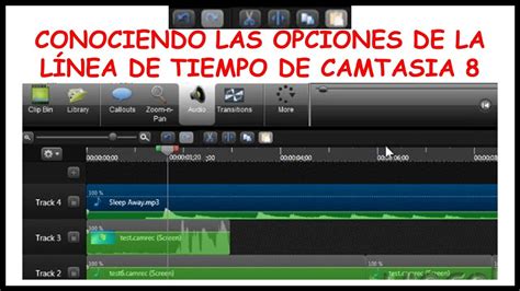 Linea de tiempo de Camtasia Studio Opciones de Línea de tiempo