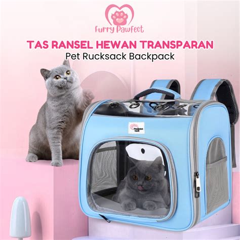 Jual Tas Ransel Hewan Transparan Travel Bag Anjing Kucing Jumbo Pet