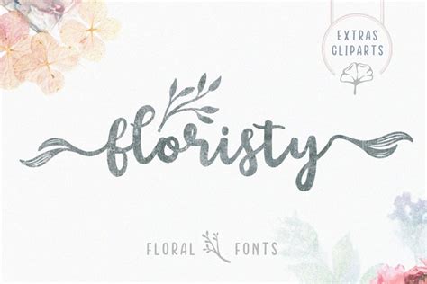 Floristy - Floral Brush Type Font | Free Font Download