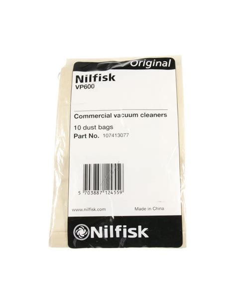 Lot De 10 Sacs Pour Aspirateur VP600 Nilfisk