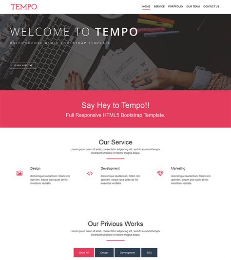 15 Free Bootstrap Landing Pages Templates