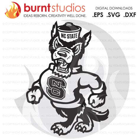 Digital Svg Cutting File Ncsu North Carolina State Wolfpack Logo Wolf