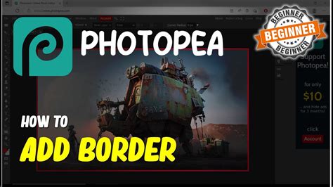 Photopea How To Add Border Youtube