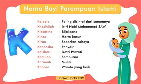 Daftar Nama Bayi Perempuan Islami Dan Artinya K Bayi Nama Bayi