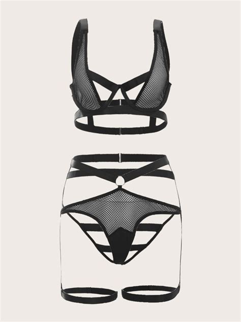 Is That The New Harness Ring Linked Lingerie Set Romwe Usa