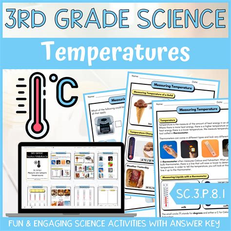 Hot And Cold Temperature Activity Answer Key 3rd Grade Physical Science Classful