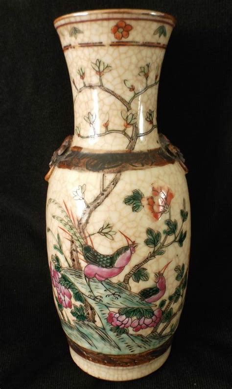 Antique Chinese Crackle Glaze Vase Guangxu Period Chenghua Mark