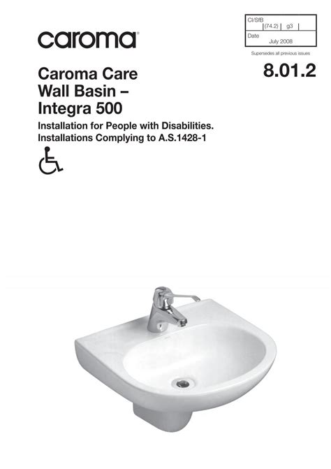 Caroma Care Wall Basin Integra 500