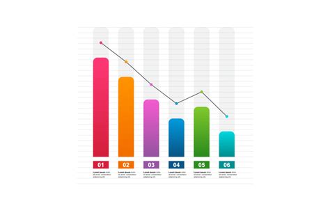 Decreasing Economic Graph Infographic Elements