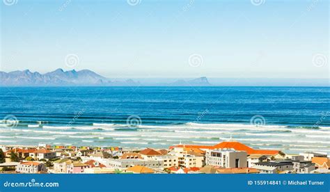 Elevated View of Muizenberg Beach in False Bay Cape Town Stock Image - Image of muizenberg ...