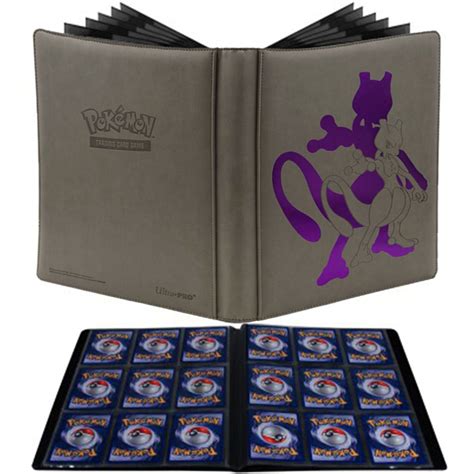 Pokémon Ultra Pro Portfolio 9 Cases Pro Binder Premium Mewtwo Gris Violet Le Cercle Du Jeu