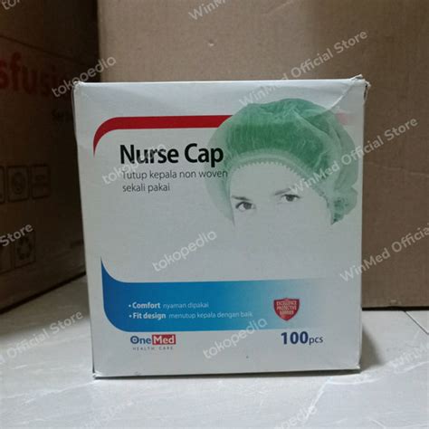 Jual Nurse Cap OneMed Isi 100 Pcs Hair Cup Penutup Kepala Hainett