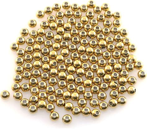 Ruiling 100 Pack 6mm 304 Stainless Steel Smooth Round Spacer Beads Seamless Loose