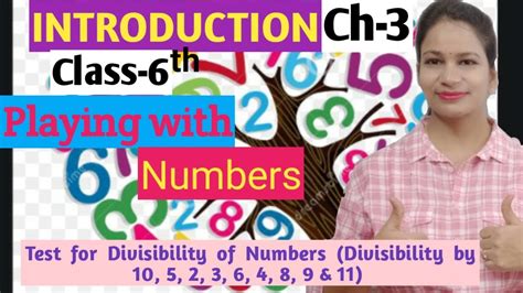 Divisibility Test Chapter 3playing With Numbers Class 6 Mathspart