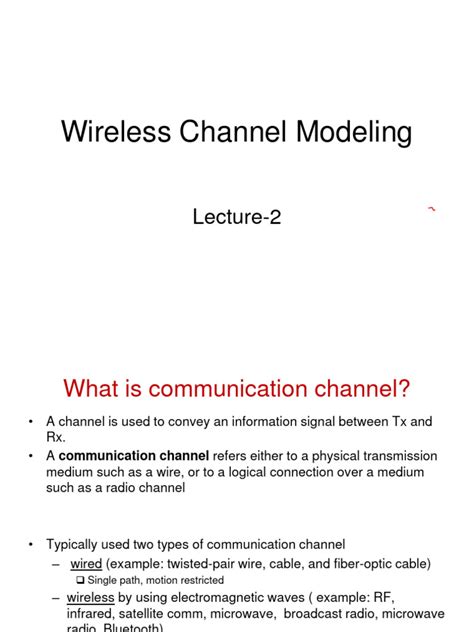 Lecture 2 Wireless Channel Model Pathlosspptx Annotated Pdf