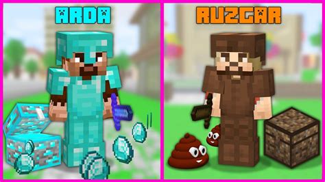 ZENGİN MİNECRAFT VS FAKİR MİNECRAFT Minecraft ZENGİN FAKİR HAYATI