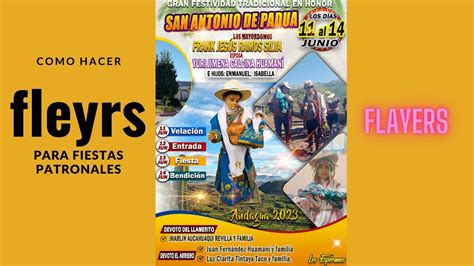 Flyer Para Fiestas Patronales 2023 Joselito Lloclle Youtube