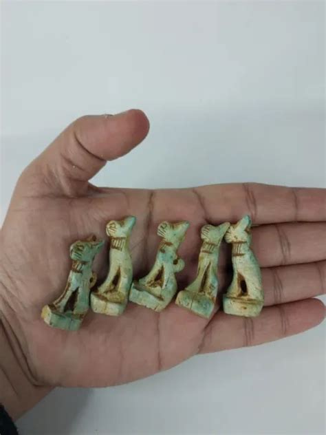 Rare Ancien Gyptien Antique Petite Statue De Chat Bastet En Pierre